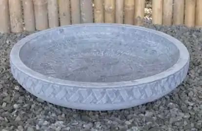 Semarang - Schale mit geometrischem Motiv,  Ø 50 cm | Steinguss 